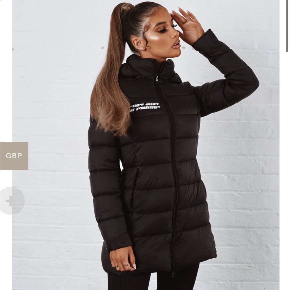 Sisters Seeker logo puffer jacket black medium